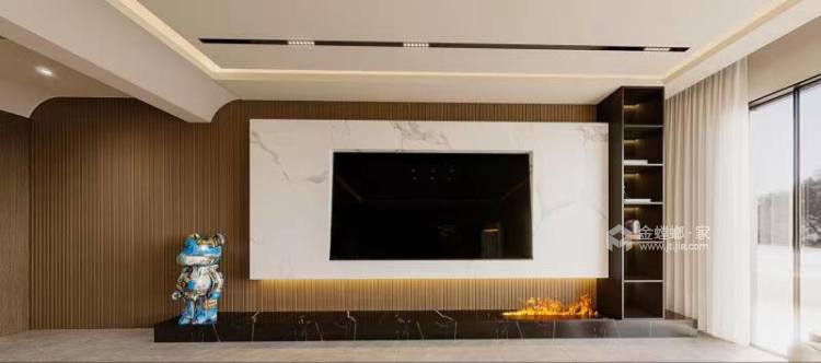 173平沐川龙玺台现代风格-客厅效果图及设计说明