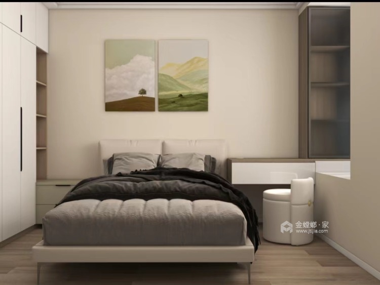 83平新希望现代风格-退休后的美好生活-卧室效果图及设计说明