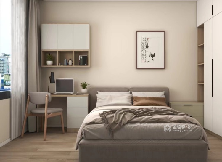 83平新希望现代风格-退休后的美好生活-卧室效果图及设计说明