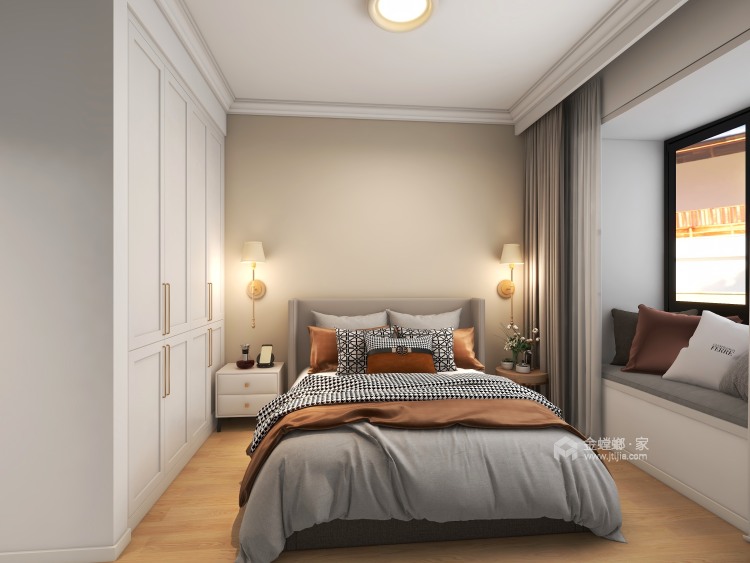 89平碧桂园现代风格-卧室效果图及设计说明