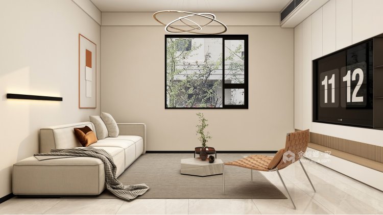 126平金锣湾·德福园现代风格-客厅效果图及设计说明