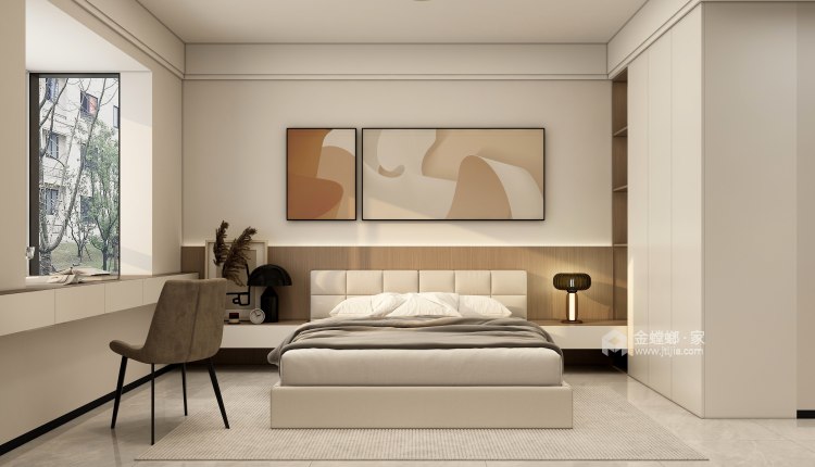 126平金锣湾·德福园现代风格-卧室效果图及设计说明
