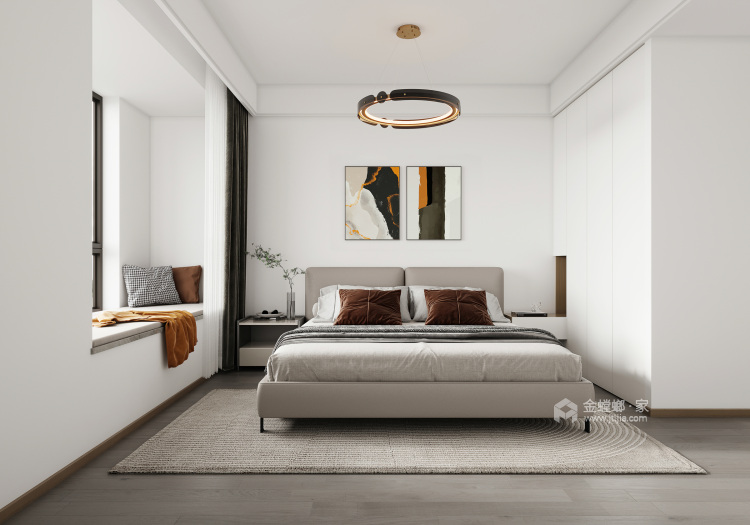 123平中海珑湾现代风格-卧室效果图及设计说明