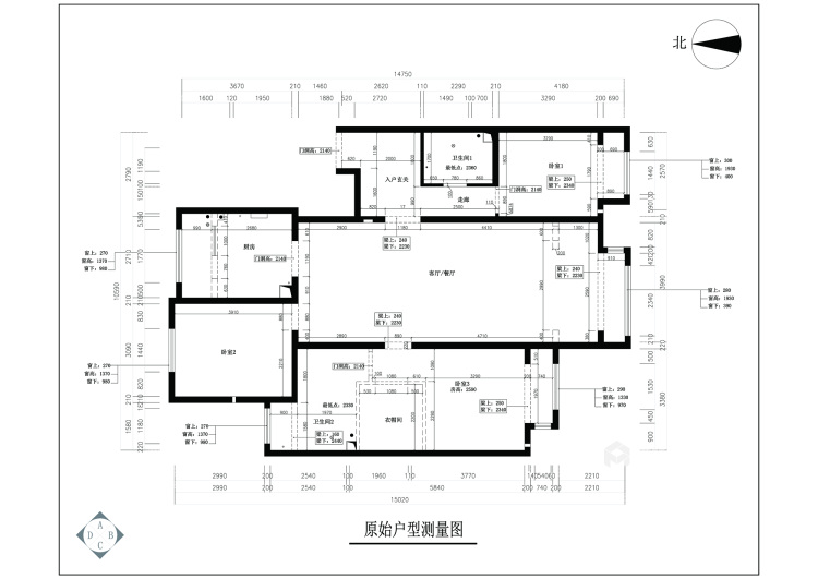 150平凤凰城一期新中式风格-业主需求&原始结构图