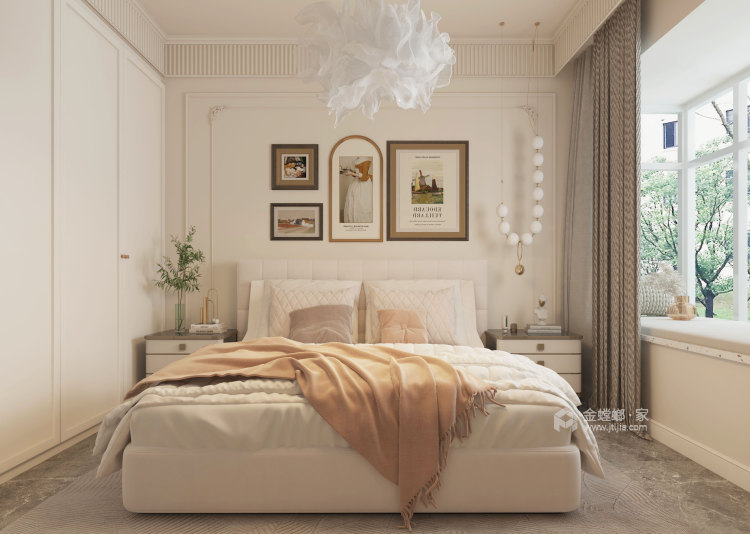 130平绿地法式风格-卧室效果图及设计说明