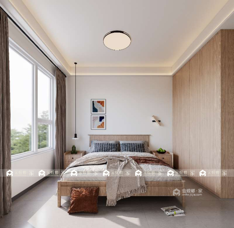 128平公园印象苑现代风格-卧室效果图及设计说明
