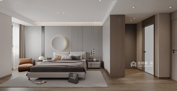 120平温州城老房改造现代风格-卧室效果图及设计说明
