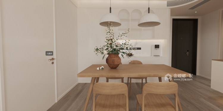 112平翡翠堂日式风格-餐厅效果图及设计说明