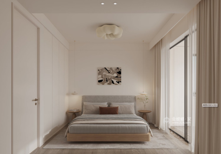 112平翡翠堂日式风格-卧室效果图及设计说明