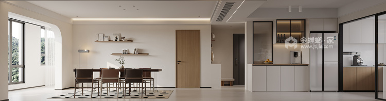 136平琴岛一号现代风格-喧嚣中的一抹静谧-客厅效果图及设计说明