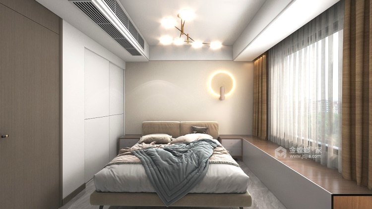 173平华侨城天鹅堡现代风格-卧室效果图及设计说明
