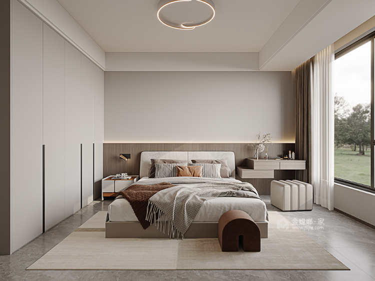 142平时代天荟现代风格-期待中的家-卧室效果图及设计说明