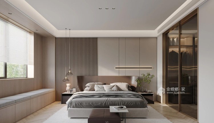 110平玖玺台现代风格-卧室效果图及设计说明