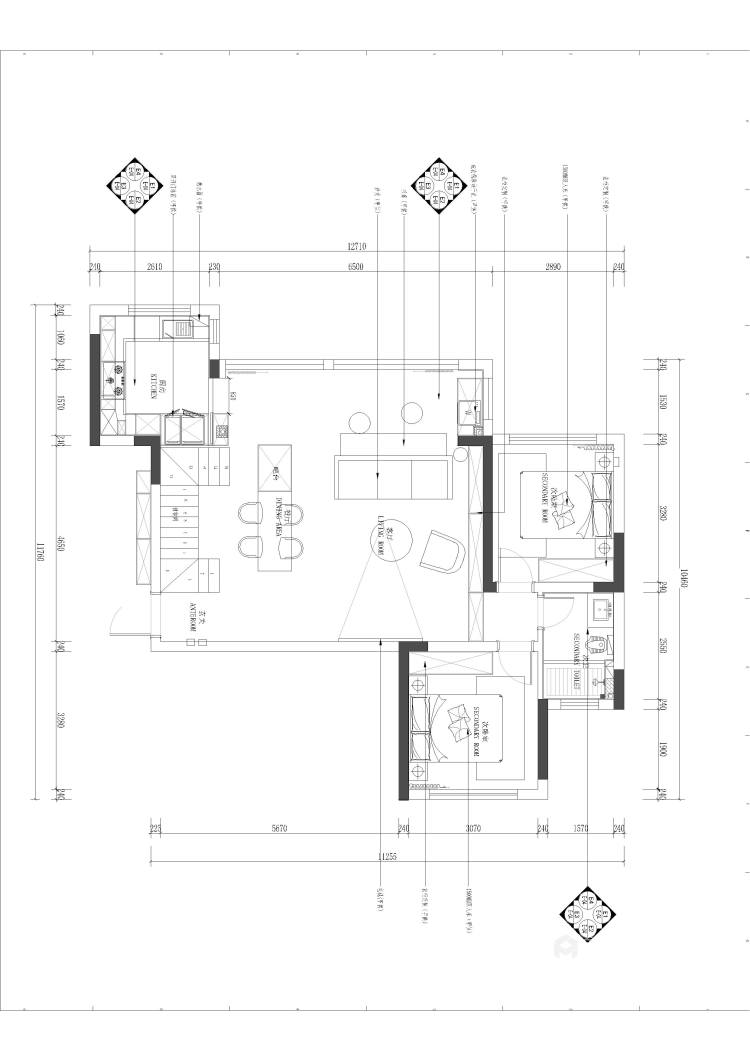 154㎡翡翠堂原木日式风格-平面设计图及设计说明