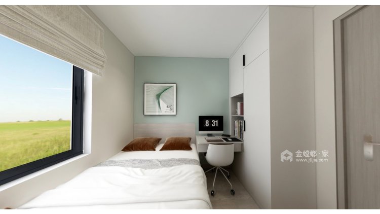 114平绿地霞飞名邸现代风格-卧室效果图及设计说明
