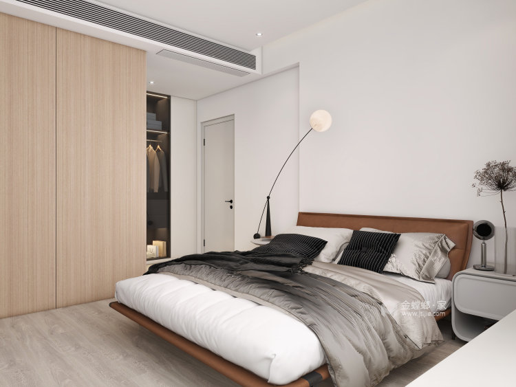 132㎡现代简约风，越简单的设计越温馨-卧室效果图及设计说明