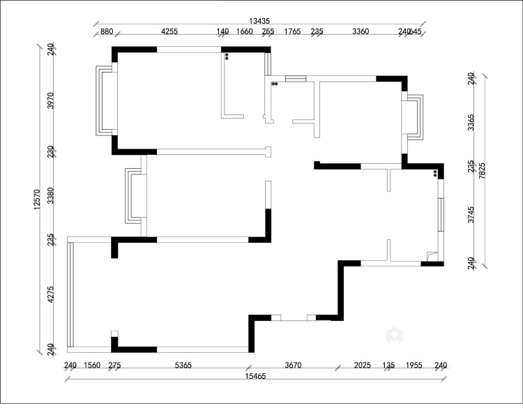 162平金鼎城市花园现代风格-业主需求&原始结构图