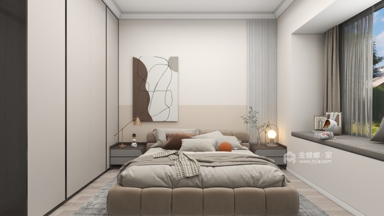 98㎡观澜郡现代风格-卧室效果图及设计说明