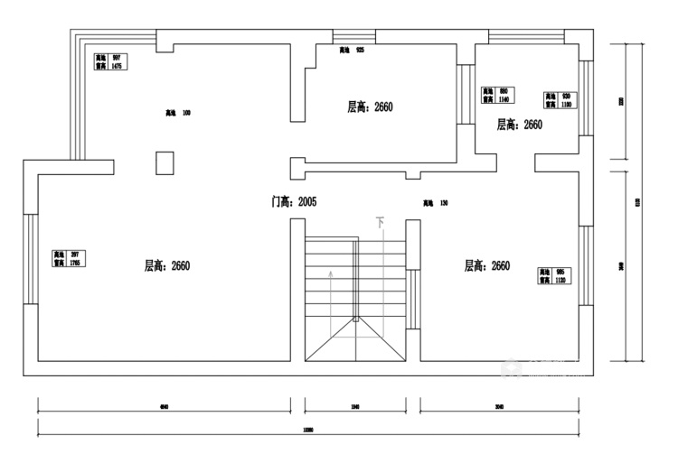 215平原墅名君别院新中式风格-业主需求&原始结构图