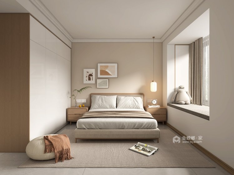 140平中海如园现代原木风格-卧室效果图及设计说明