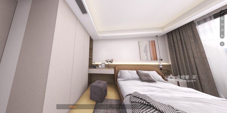 110平银唐国际现代风格-卧室效果图及设计说明