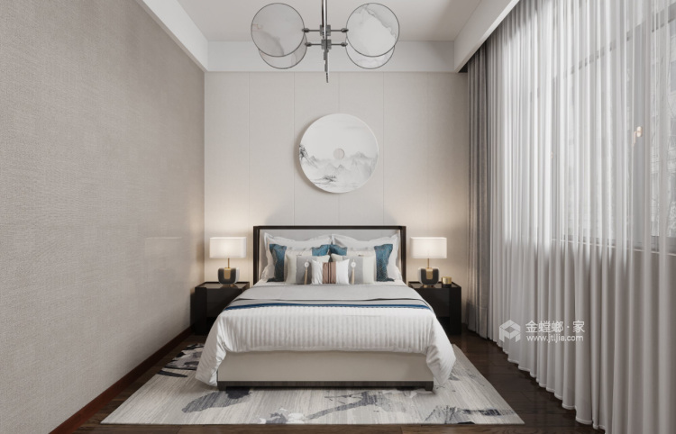 215平东麟府新中式风格-卧室效果图及设计说明