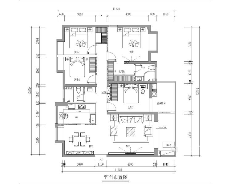 146平金帝中州滨海城新中式风格-平面设计图及设计说明