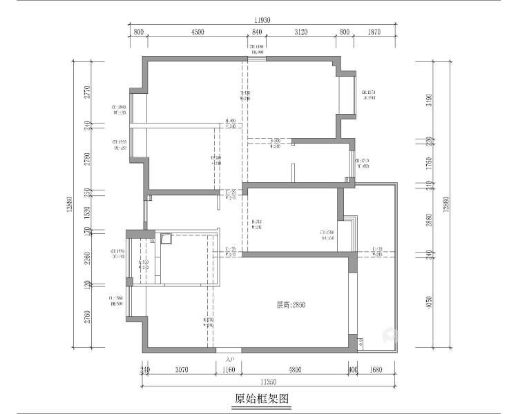 146平金帝中州滨海城新中式风格-业主需求&原始结构图