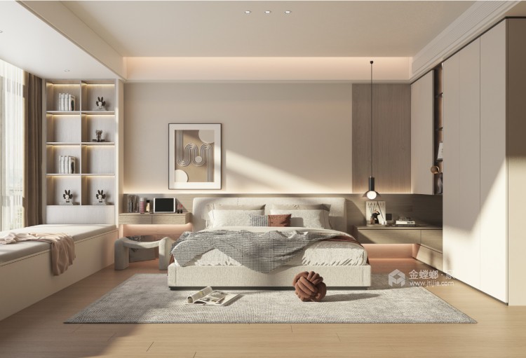 124平泰禾厦门院子现代风格-卧室效果图及设计说明