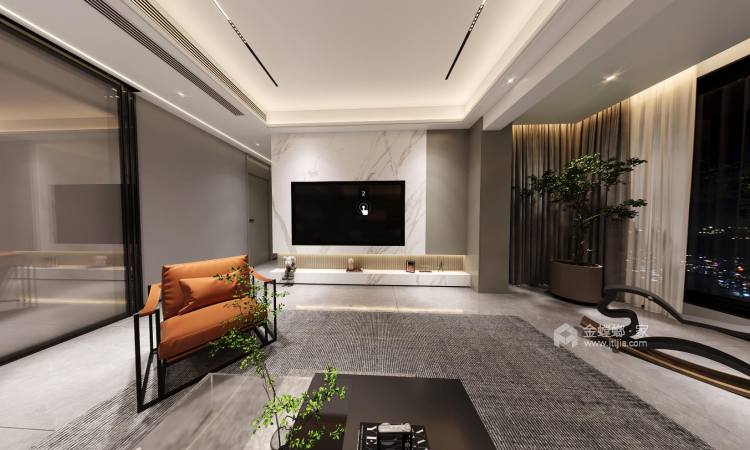 140平蘭台府现代风格-客厅效果图及设计说明