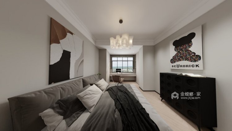 145平公元π跃层现代风格-卧室效果图及设计说明