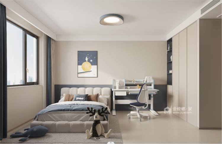 150平天鹅湖畔奶油现代风-卧室效果图及设计说明