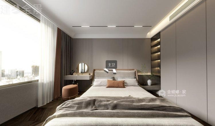 200平兰溪上苑现代轻奢风格-卧室效果图及设计说明
