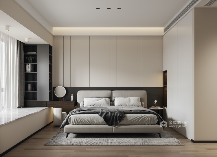 122平燕山汇上东区现代风格-卧室效果图及设计说明