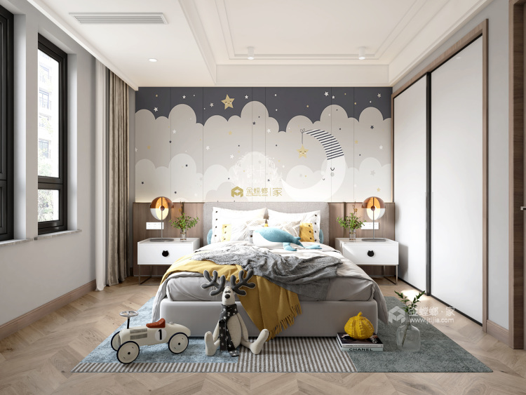 350平维科新中式风格—别墅-卧室效果图及设计说明