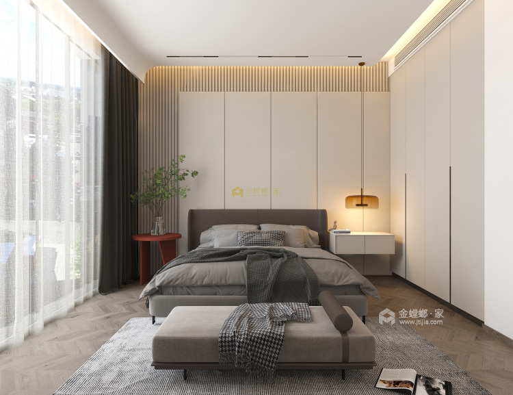 350平维科新中式风格—别墅-卧室效果图及设计说明
