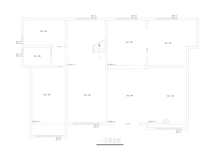 520平自建别墅新中式风格-业主需求&原始结构图
