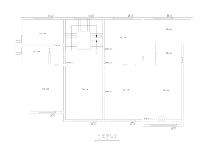 520平自建别墅新中式风格-业主需求&原始结构图