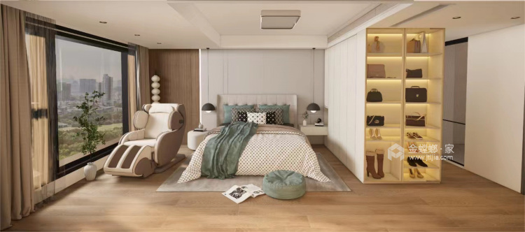 200平小石城玫瑰园现代简约风格-卧室效果图及设计说明