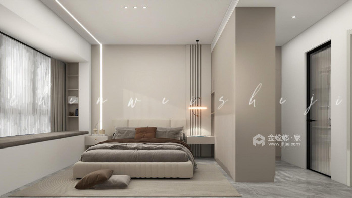 130平未来花园现代风格-卧室效果图及设计说明