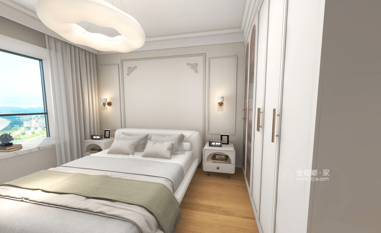 115平观江府现代法式风-卧室效果图及设计说明