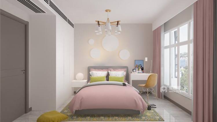 120平金辉世界城现代风格-卧室效果图及设计说明