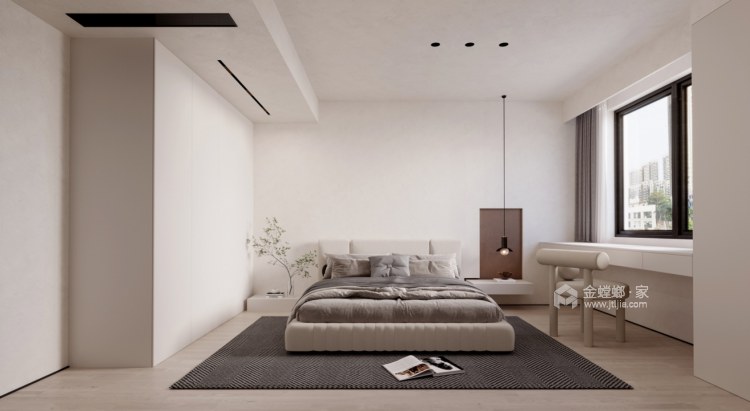 215平金地世家风华现代极简风格-卧室效果图及设计说明
