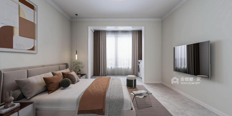129平华恩城三房改四房现代风格-卧室效果图及设计说明