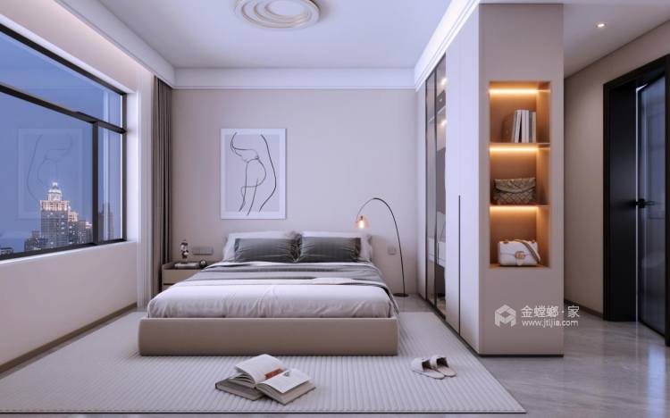 105平理想国现代简约风格-卧室效果图及设计说明