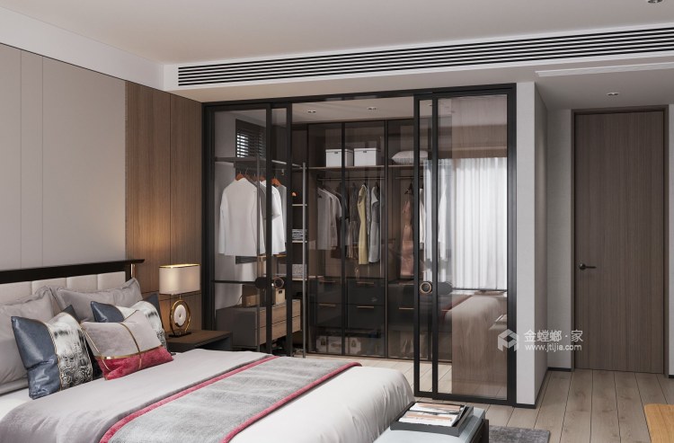 220平伟星天境禅意新中式-卧室效果图及设计说明