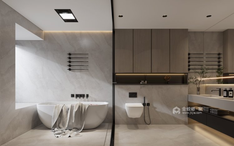 173平明珠城滨湖苑现代风格-卧室效果图及设计说明