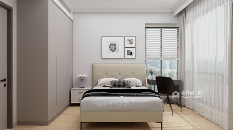 89平金和天府现代风格-卧室效果图及设计说明