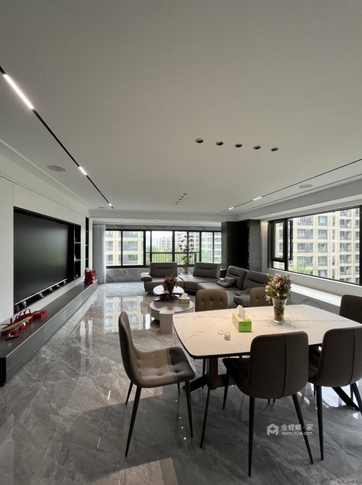 186平伟星玖樟台现代风格-客厅效果图及设计说明