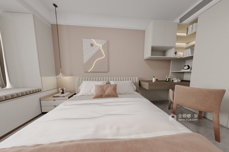 180㎡景粼玖序现代简约风格-卧室效果图及设计说明